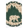 Earth Rugs Tree Line Grizzly Round Large Coaster 7" Rustic Lodge Accent - 3 of 3