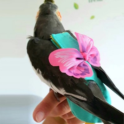Bird Diaper Harness Flight Suit, Parrot Flight Suit with Leash Flight Clothes Suit for Small Medium Birds Parakeets Parrot