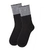 Memoi Women's Totally Awesome Metallic Cuff Cotton Blend Crew Sock Black 9-11 - 3 of 4