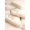 Open Circle Earrings, Silver or Gold Minimalist Studs, Dainty Circle Earrings - 3 of 4