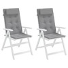 vidaXL Chair Cushion Outdoor High Back Chair Cushion Seat Pad Oxford Fabric - Gray 2 pcs - 4 of 4