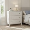 Tall Dresser, Vertical Storage Chest with Gold Ring Pulls, Mid-Century Modern Organizer Cabinet for Bedroom, Living Room - 3 of 4