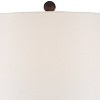 360 Lighting Dolby 28" Tall Column Modern Table Lamps Set of 2 WiFi Smart Socket Bronze Metal Living Room Bedroom Bedside Nightstand House White Shade - 3 of 4