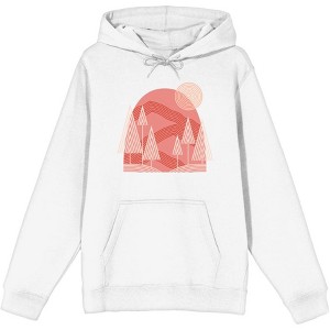 Adventure Society Mountain & Pine Trees Adult Long Sleeve Hoodie - 1 of 2