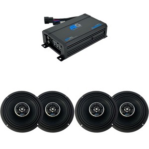ATG Audio Marine Certified 500 Watt 2 Channel Mini Amplifier with 2-Pair 6.5" Speakers - 1 of 4