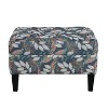 CAVINAS Modern Upholstered Square Ottoman Stool with Wood Legs,Small Waffle Tufted Ottoman for Bedroom,Apartment - 3 of 4