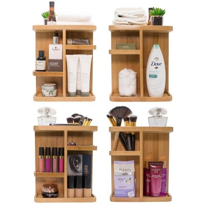Sorbus 360 degree Bamboo Rotating Makeup Organizer