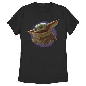 Women's Star Wars The Mandalorian The Child Circle Halo T-Shirt - 1 of 3