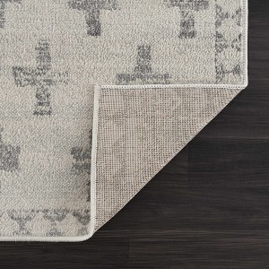 Hauteloom Tigris Swiss Cross Ivory&Gray Area Rug - 1 of 4