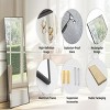FURNIinspire Full Length Mirrors Floor Standing Mirror, Wall Mirror with Stand Aluminum Alloy Thin Frame, Square Black 64"*13.7"*21" - 3 of 4