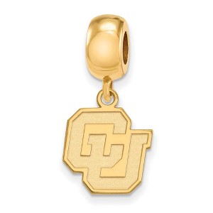 Black Bow Jewelry 14k Yellow Gold Plated Sterling Silver Colorado Buffalos NCAA Bead Charm - 1 of 3