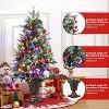 3Ft Prelit Artificial Christmas Tree with 78 Dual Color LED Imitation Fiber Optic Light, 8 Mode, Decor for Home, Retro Cup Pot 1Pc - 3 of 4