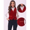 INSPIRE CHIC Women's V Neck Sleeveless Retro Waistcoat Vest - 2 of 4