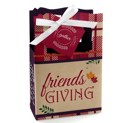 Big Dot of Happiness Friends Thanksgiving Feast - Friendsgiving Party Favor Boxes - Set of 12