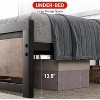 Vintage Industrial Bed Frame with Rustic Wood Headboard, 14" Underbed Storage, No Box Spring Needed, Easy Assembly - 3 of 4