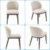 Dining Chair Set of 2,Modern Upholstered Kitchen Chairs with Ergonomic Back Support,265lbs Capacity Dining Room Chairs with Wood Legs - 2 of 4