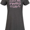 Women's - Instant Message - I Love My Imperfect Life Graphic T-shirt Dress - 2 of 4