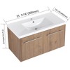 SEVOBAL Bathroom Vanities 36 Inch Bathroom Cabinet With Sink Soft Close Doors for Bathroom, Beige, 35.4"*18.1"*19.3" - 3 of 4
