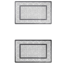 Unique Bargains Geometric Patterns Non-Slip Machine Washable Kitchen Floor Mats - 1 of 4