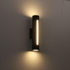 Rennnsan Gravelle 19" H Hardwired Cylindrical Industrial LED Dimmable Wall Sconce in Black - 2 of 4