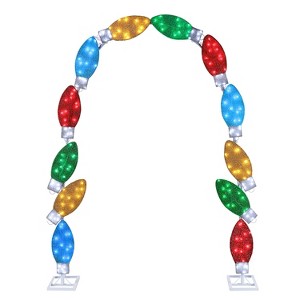 8 ft. Illuminated Tinsel C9 Bulb Arch - 1 of 3