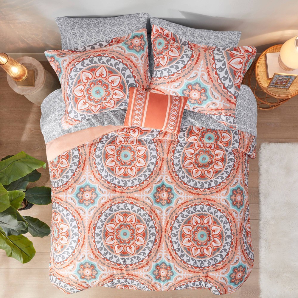 Photos - Duvet Coral Nepal Comforter Set with Sheet Set (Twin XL)
