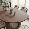 SpassWay 30"H Rattan Oval Wood Dining Table Kitchen Table Conference Table with Double Pedestal - 4 of 4
