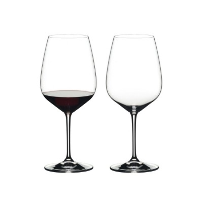 Riedel 6409/0 Heart to Heart Crystal Dishwasher Safe Cabernet Sauvignon Red Wine Glass (2 Pack)