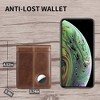 Wallet Mens RFID Blocking Genuine Bifold Leather Wallets for air tag Men's Wallet with 1 ID Window 15 Card Slots - 3 of 4