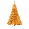 vidaXL 6ft Artificial Half Christmas Tree with Stand - Gold PVC Realistic and Bushy Xmas Tree - 3 of 4