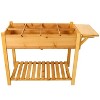 Okak Elevated Raised Garden Bed with Folding Storage Shelf Herb, Vegetable & Flower Planter, Indoor/Outdoor, 4 Colors - 2 of 4