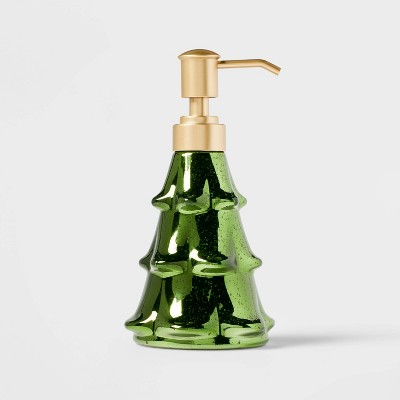Mercury Glass Tree Christmas Soap Pump Dark Green - Threshold™