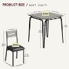 Dining Table Set for 2, Small Dining Room Table with 2 Cozy Chairs, Space Saving Dining Table for Apartment Small Spaces - 4 of 4