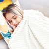Itopfox Off White Throw Blanket for Couch - 300GSM Soft Cozy Blankets, Cute Small Lightweight Fleece Throws, Birthday Gifts, Home Dorm Decor - 4 of 4