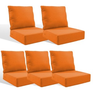 Buenhomino 6-inch Outdoor Cushion Set, 24"x24" Replacement Water Resistant Zippered Cushion for Chairs,8 Colors - 1 of 4