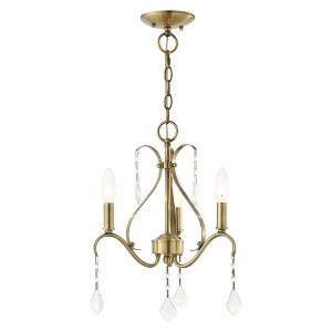Livex Lighting Caterina 3 - Light Chandelier in  Antique Brass - 1 of 2
