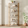 6 Tiers Book Shelf, Home Office Bookshelf Storage Organizer, Vintage Industrial Style Bookcase, Free Standing Storage Shelving Unit - 3 of 4