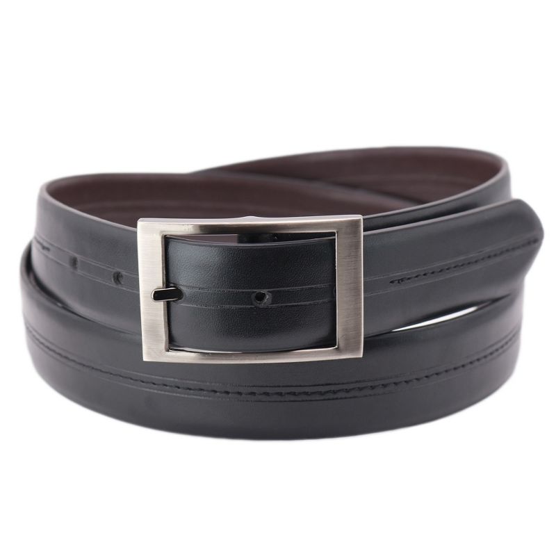 Beverly Hills Polo Club Men's Big & Tall Reversible and Solid Belt (Pack of 2), 2 of 5