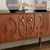 LOVSON 70.8'' Mid-Century TV Stand,with 4 Cabinet Storage Media Console, Wooden Entertainment Center for 55+ Inch TVs, for Living Room,Walnut - 4 of 4