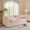 Lycvki Gingham Sofa with Trundle Twin Size Bed Frame No Mattress - 2 of 4