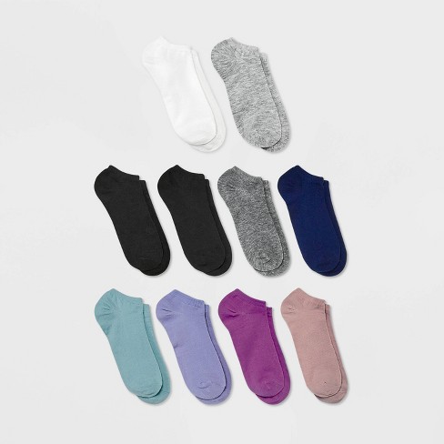 Women's Solid 10pk Low Cut Socks - Xhilaration™ Assorted Colors 4-10
