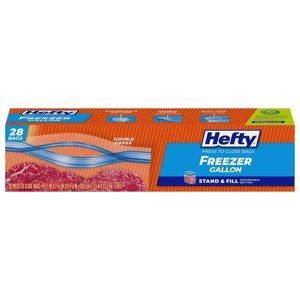 Hefty Gallon Freezer Press to Close Food Storage Bags - 28ct : Target