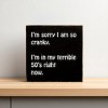 Slickblue Funny 50s Cranky Quote Wood Sign – Rustic Wall Decor 7x7 Shelf or Hanging Art, 10 Color Options - 2 of 3