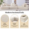 1/2/3/4pcs Oversized Modular Sectional Sofa, Boucle Convertible Floor Sofa Couch Set 4B -ModernLuxe - 4 of 4