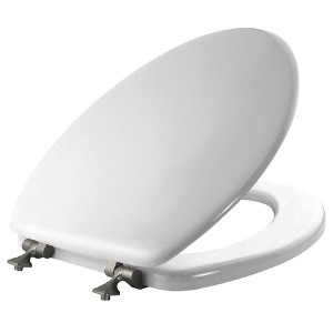 Mayfair 126NISL-000 Slow Close Elongated Toilet Seat, Molded Wood, White - 1 of 1