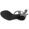 Allegra K Women's Back to College Open Toe Ankle Tie Back Block Heels Sandals - 4 of 4