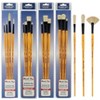 Mezzo Rotating Paint Brush Storage Rack with Mimik Hog Set of 17 Professional Brushes -Synthetic Hog Hair Paint Brush Set for All Paint Types with - 2 of 4