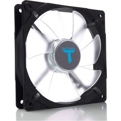 RIOTORO LED FAN 120mm High Airflow 1500 RPM Performance Edition - 120 mm - 47 CFM - 26.5 dB(A) Noise - 3-pin - Blue LED