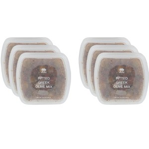 Divina Pitted Greek Olive Mix - Case of 6 - 4.9 oz - 1 of 2