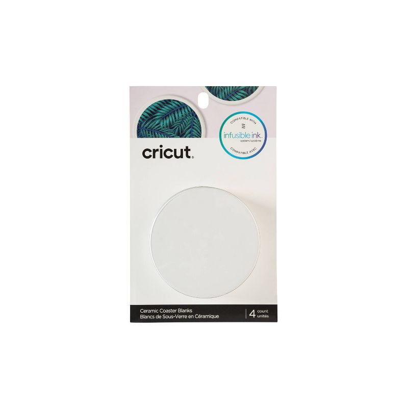 Cricut Round Ceramic Blank Coaster Set - 4pk, 1 of 12